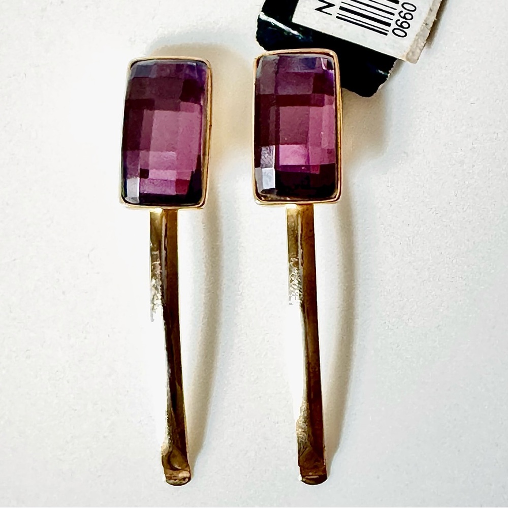 NWT Elegant Gold and Purple Hair Clips